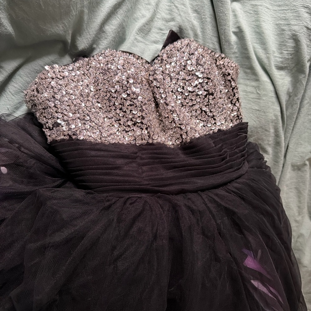 Sparkling Black and Silver Women’s Size 14 Dress